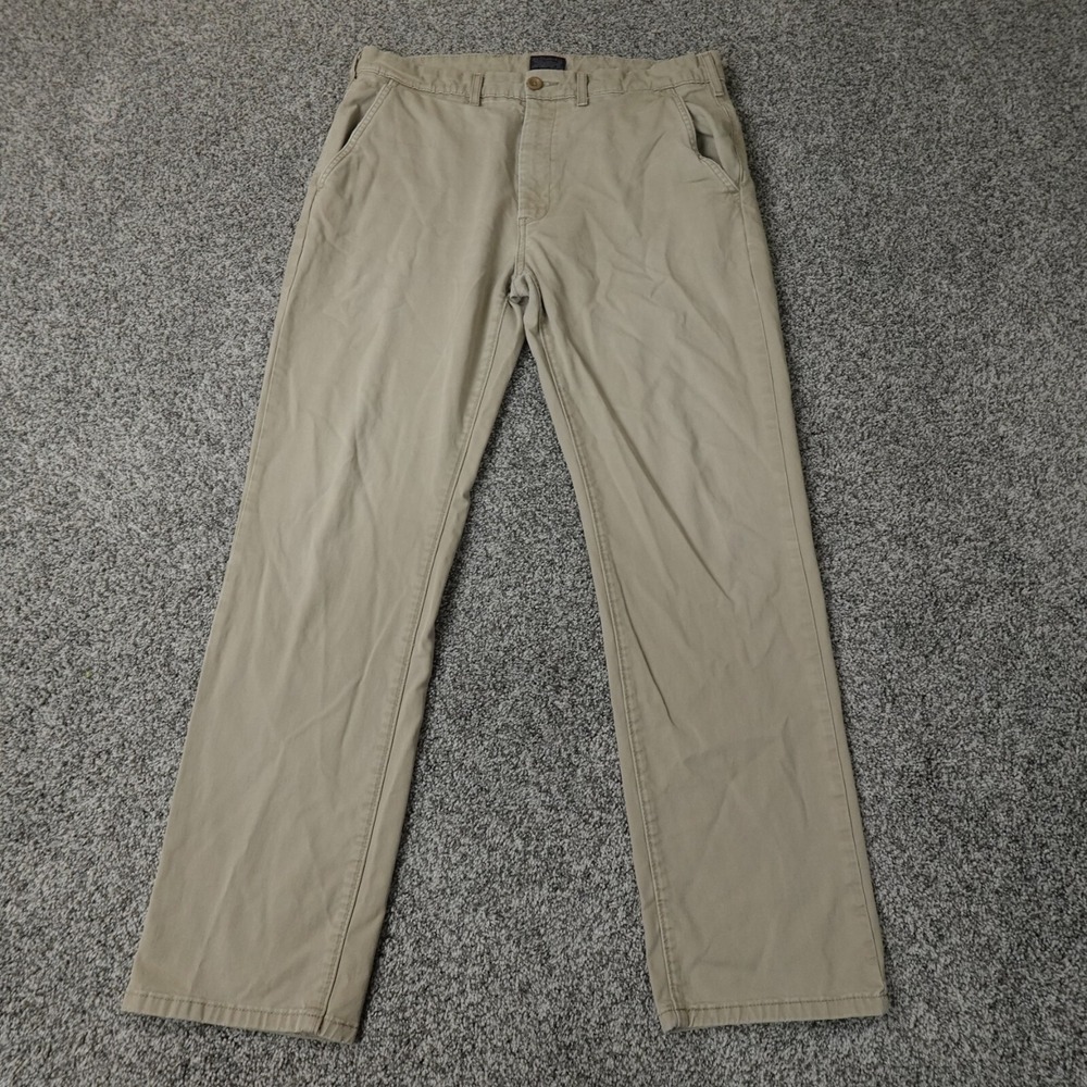 Levis Pants Mens 33X30 Brown Beige Tan Khaki Chino Trouser‎ Stretch Twill Work